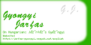 gyongyi jarfas business card